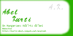 abel kurti business card